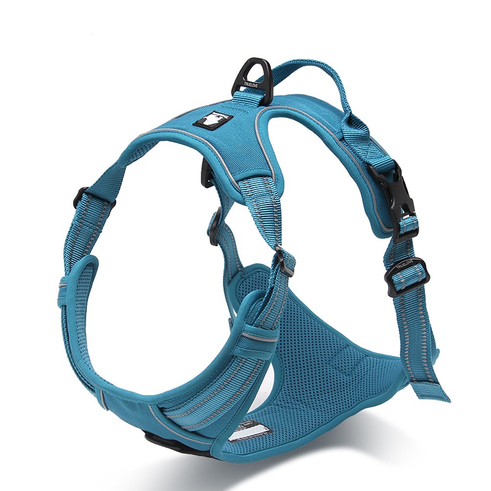 SGODA No Pull Dog Harness with Handle - Adjustable Pet Vest for Small Dogs (Blue) - Perfect for Walking, Training & Outdoor Adventures