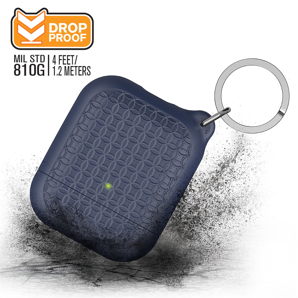 Premium AirPods 1 & 2 Protective Case with Keychain - Durable Cover for Apple AirPods 1st & 2nd Generation - Perfect for Travel, Gym & Everyday Use