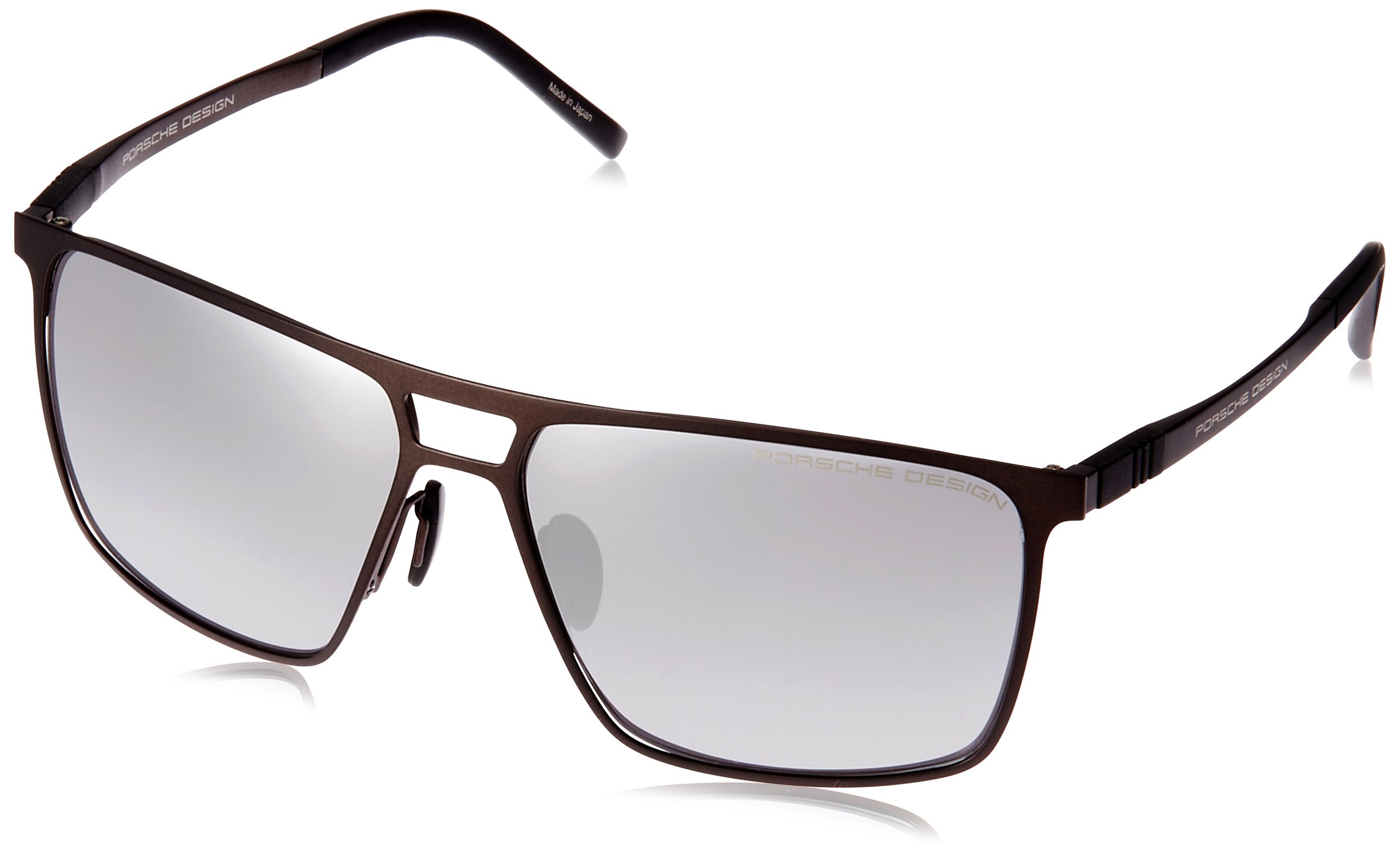 Porsche Design P 8610 Premium Sunglasses - Dark Brown Frame (59-15-140) for Men - UV Protection & Polarized Lenses - Perfect for Driving, Outdoor Sports & Fashion