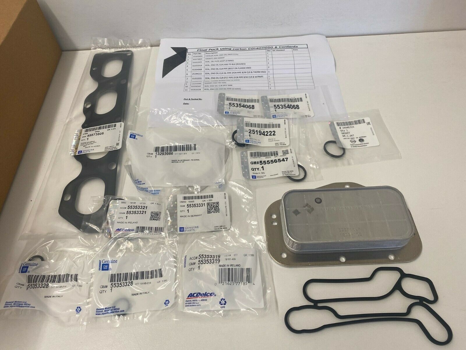 Genuine Holden Cruze 1.8L Petrol Engine Oil Cooler Kit - High Performance Cooling Solution for Daily Commuting & Road Trips