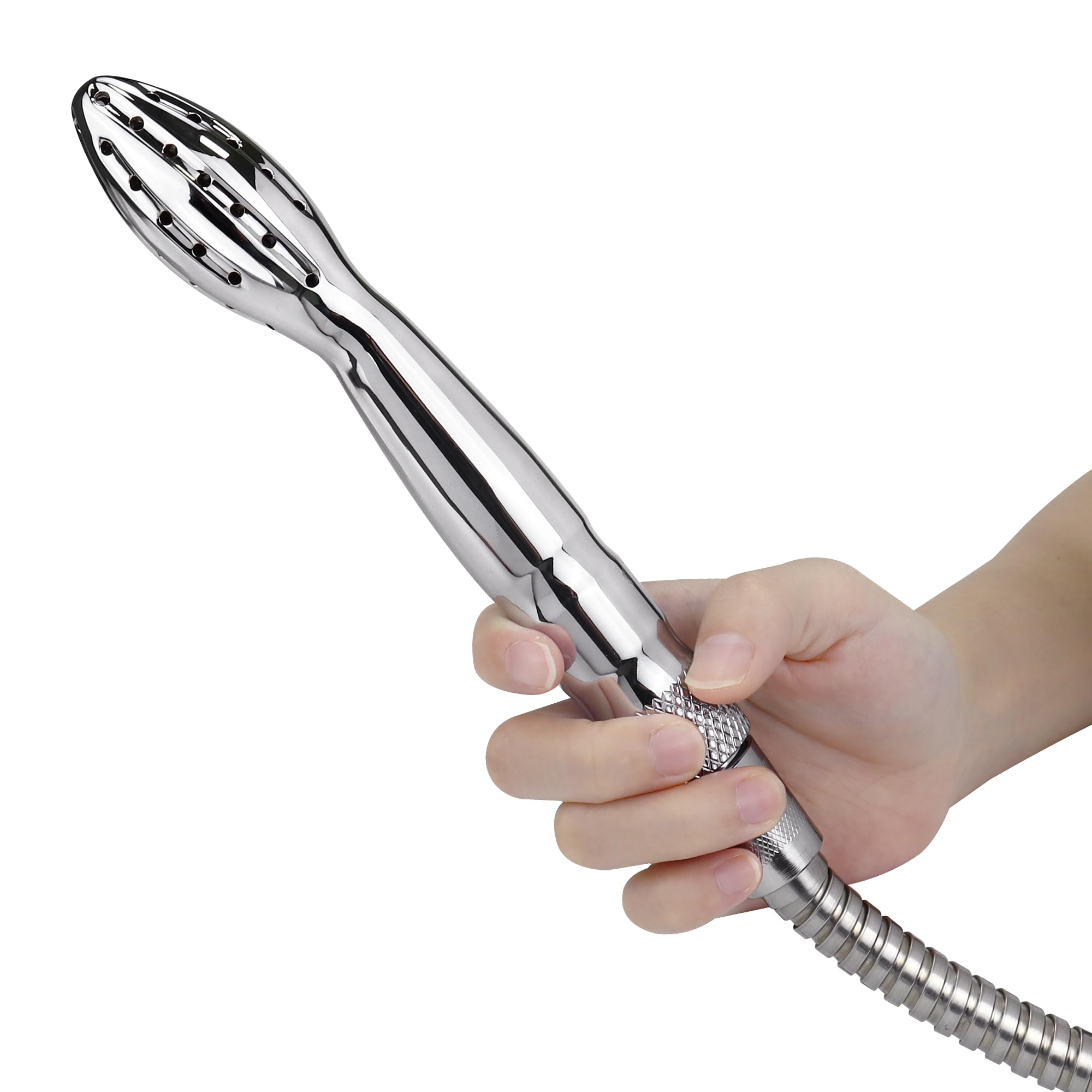 Handheld Shower Douche System - Aluminum Anal & Vaginal Cleaning Kit for Men & Women | Portable Enema Nozzle for Personal Hygiene & Postpartum Care