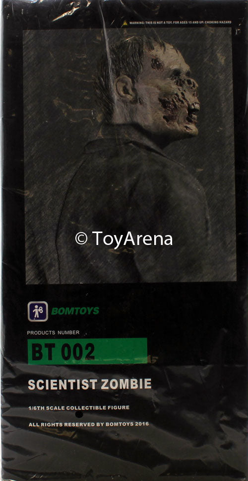 Bomtoys 1/6 BT002 Scientist Zombie Action Figure - Highly Detailed Collectible Model for Horror Fans & Collectors - Perfect for Display, Photography, and Diorama Scenes