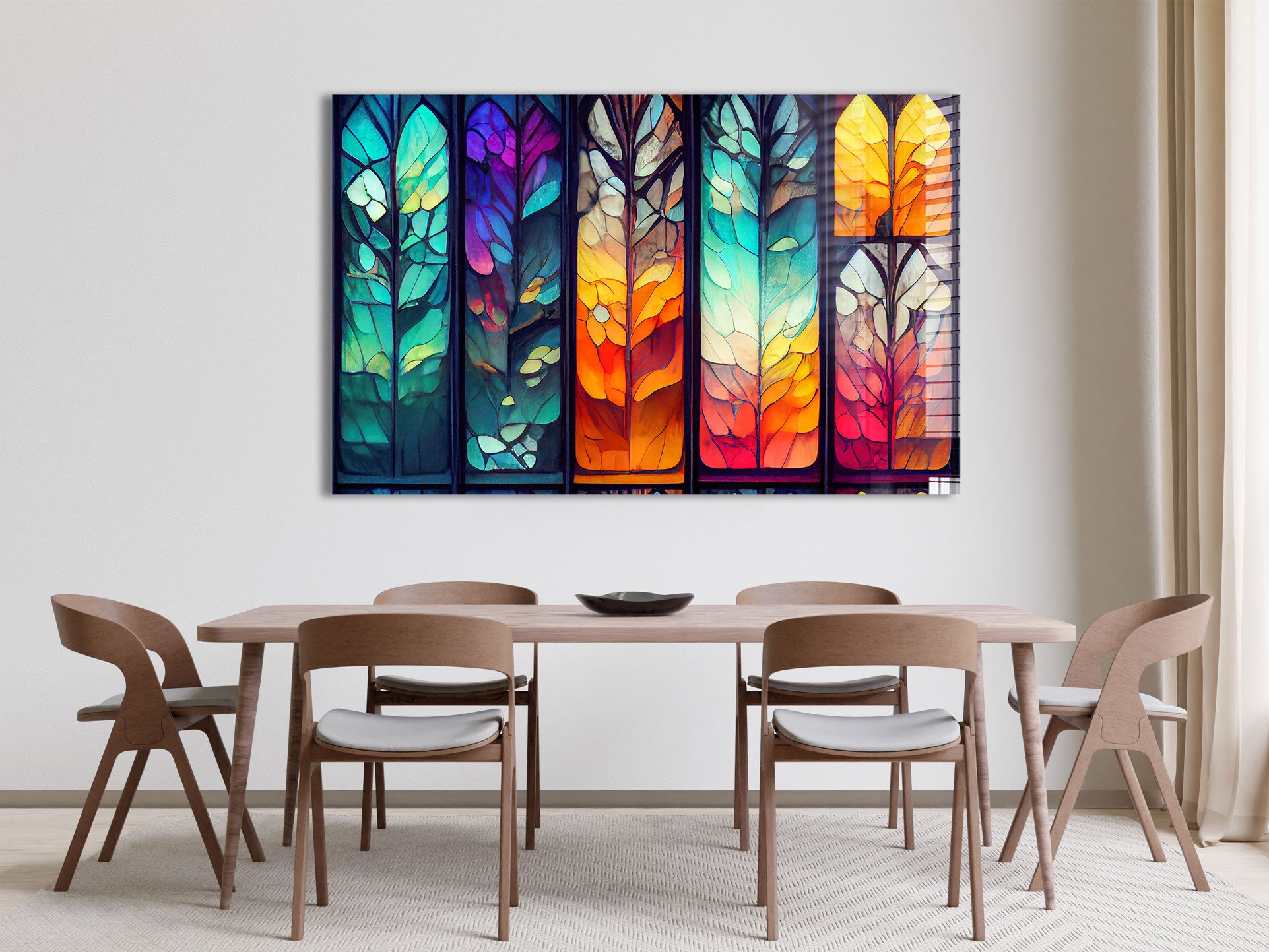 Stained Glass Window Film - Decorative Privacy Window Cling for Home & Office - Perfect for Living Room, Bedroom, Bathroom Windows