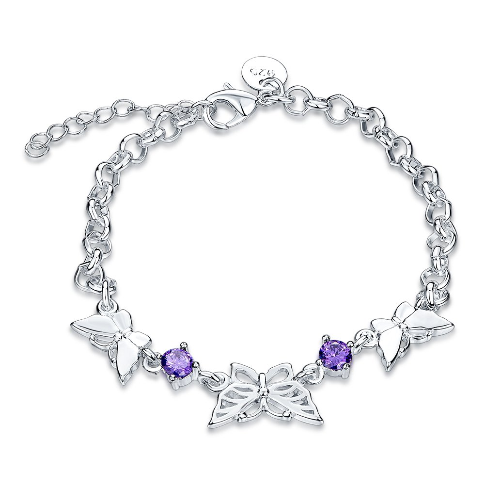 Joshua Home Jewelry Christmas Butterfly Bangle Bracelet for Women - Elegant Adjustable Anklet & Wrist Jewelry - Perfect Gift for Holidays, Birthdays & Special Occasions