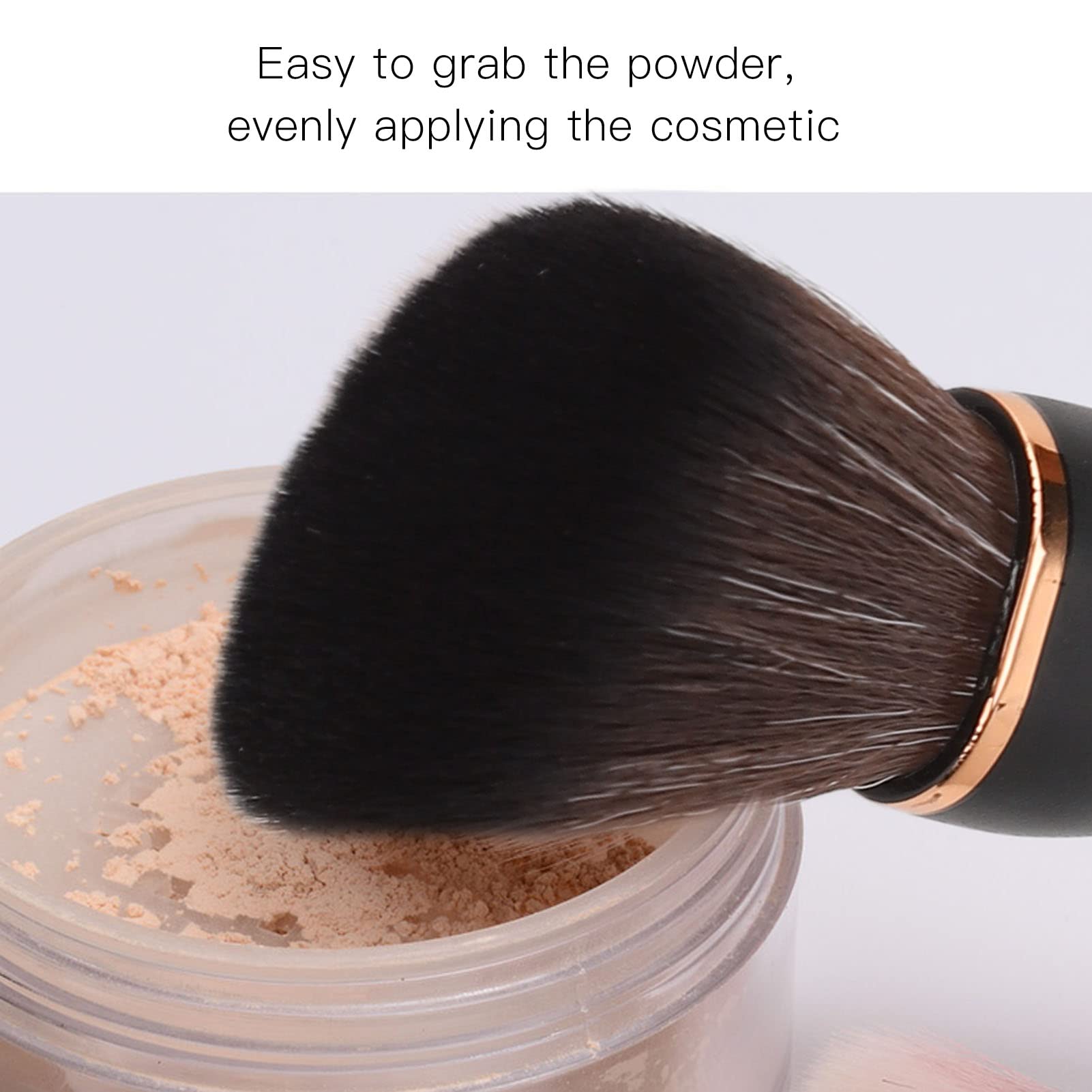 Premium Blending Brush for Flawless Makeup - Soft & Dense Synthetic Fiber Foundation Brush for Even Application (Black) | Perfect for Contouring, Highlighting & Seamless Blending