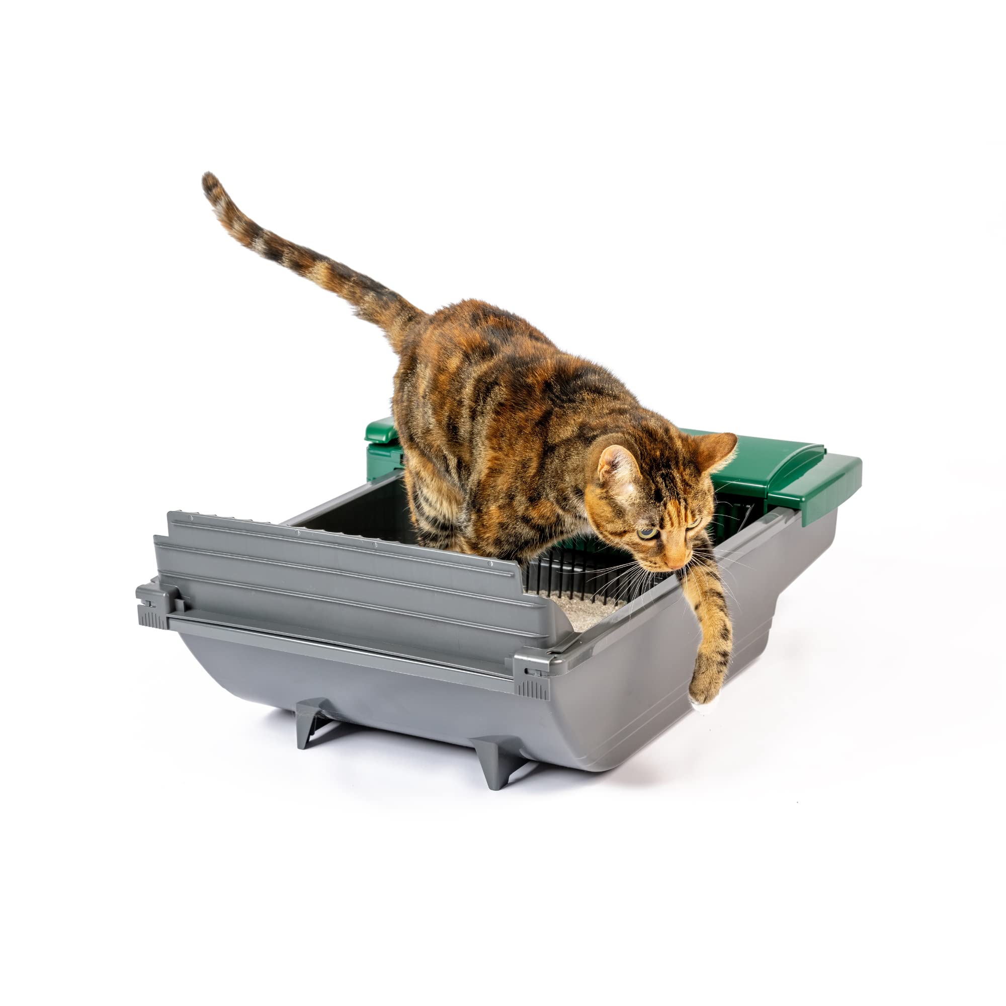 Pet Zone Smart Scoop Automatic Cat Litter Box - Self Cleaning Litter Box for 1-2 Cats (6-15 lbs) | Odor Control & Low Maintenance for Small Spaces & Busy Pet Owners