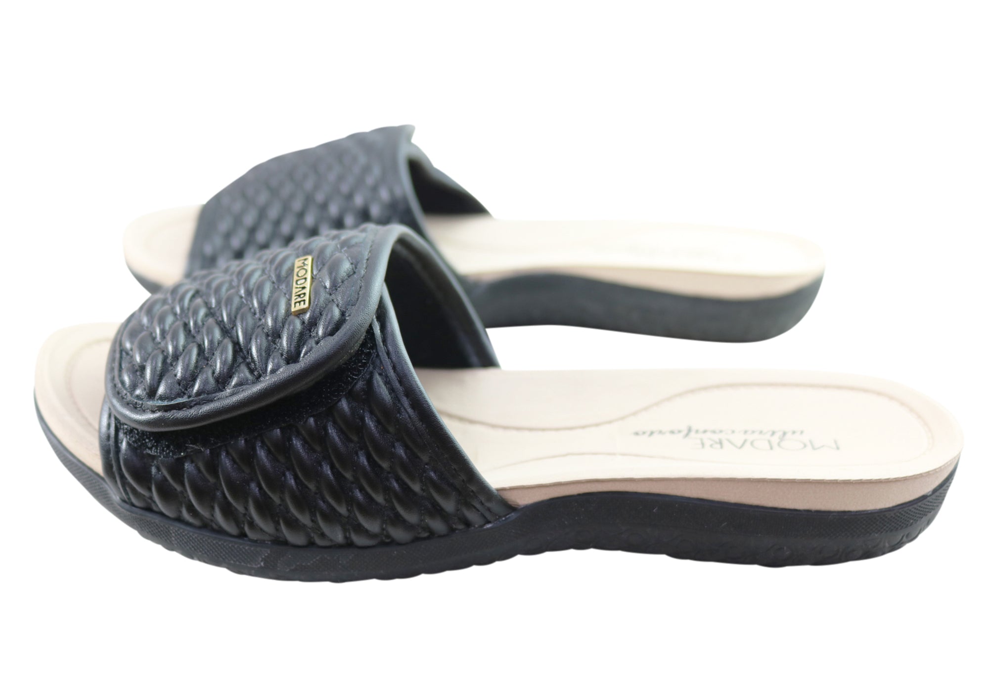 Modare Ultra Comfort Jacinda Women's Adjustable Slide Sandals - Lightweight & Cushioned for Walking, Beach, Pool & Home Use