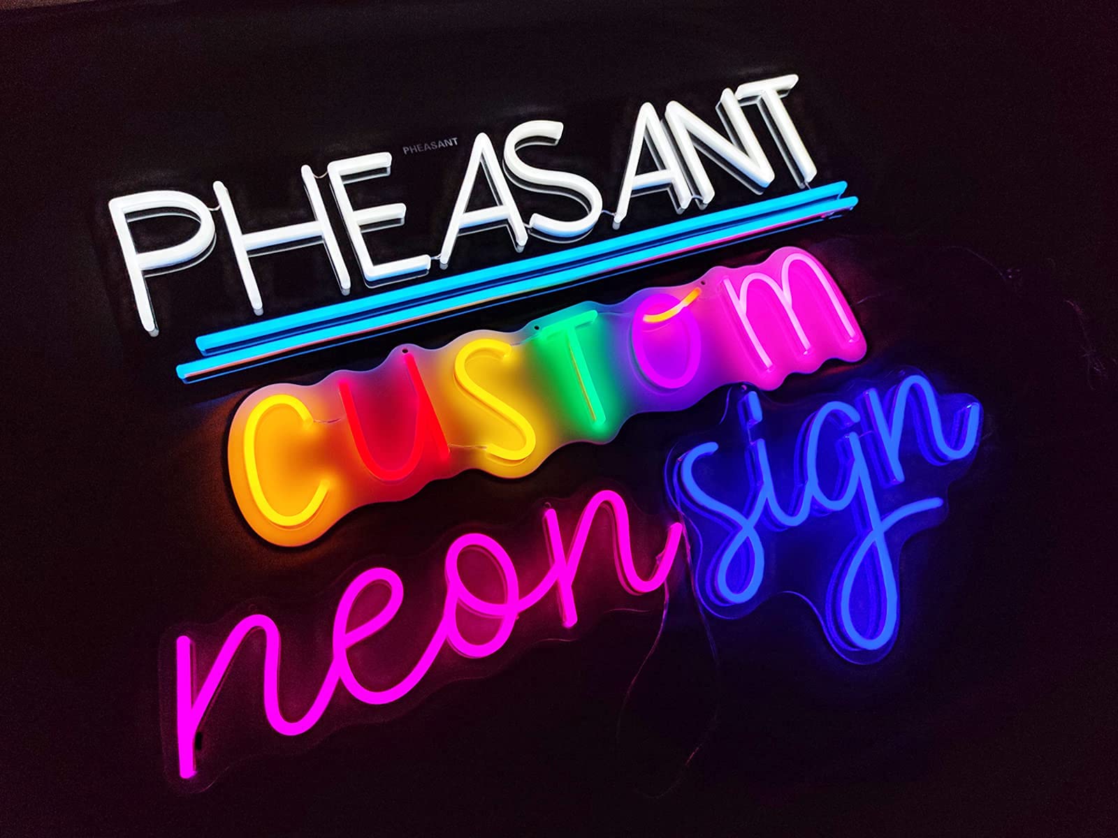 Custom LED Neon Signs - Personalized Handmade Neon Lights for Weddings, Name Gifts, Business Logos, Bars & Home Decor (30 Inches, 3 Lines Text) - Perfect for Bedroom Wall Art, Party Decorations & Business Branding