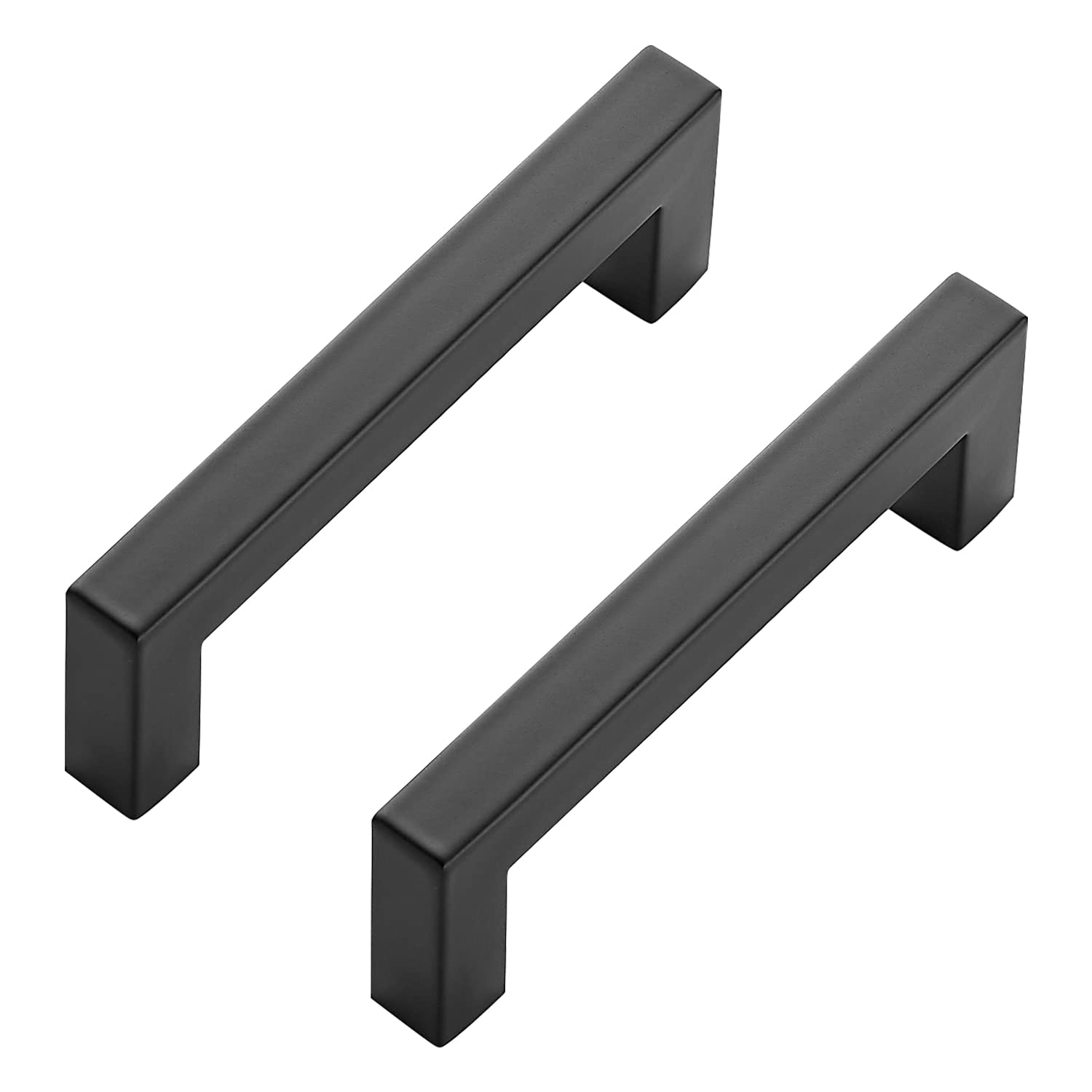 Ravinte 20 Pack 4 Inch Black Cabinet Pulls - Square Matte Black Kitchen Cabinet Handles with Screws - Perfect for Modern Kitchen Cabinets, Dressers & Bathroom Vanities