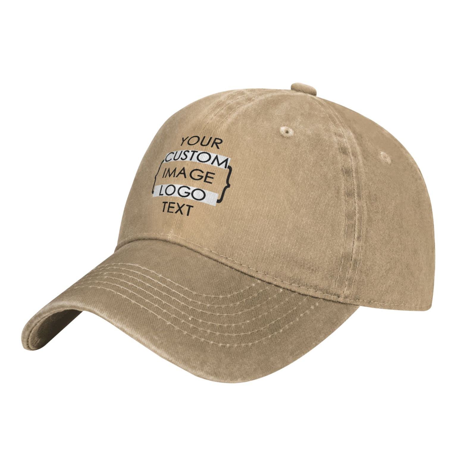 Custom Personalized Hat for Men & Women - Add Your Own Text, Photos, Logo - Adjustable Fit - Perfect for Sports, Gifts, Branding & Events