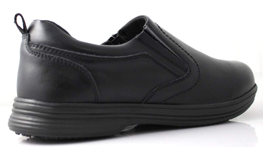 Laforst Men's 8411 Non-Slip Work Shoes - Waterproof & Stain Resistant Microfiber - Comfortable Slip-Resistant Shoes for Restaurant Servers, Chefs & Food Service Workers