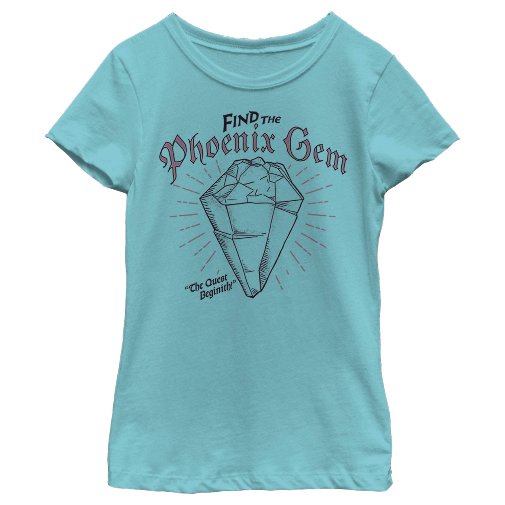 Girl's Onward Find The Phoenix Gem Graphic T-Shirt | Disney Pixar Movie Inspired Kids Tee | Birthday Gift & Casual Wear for Girls