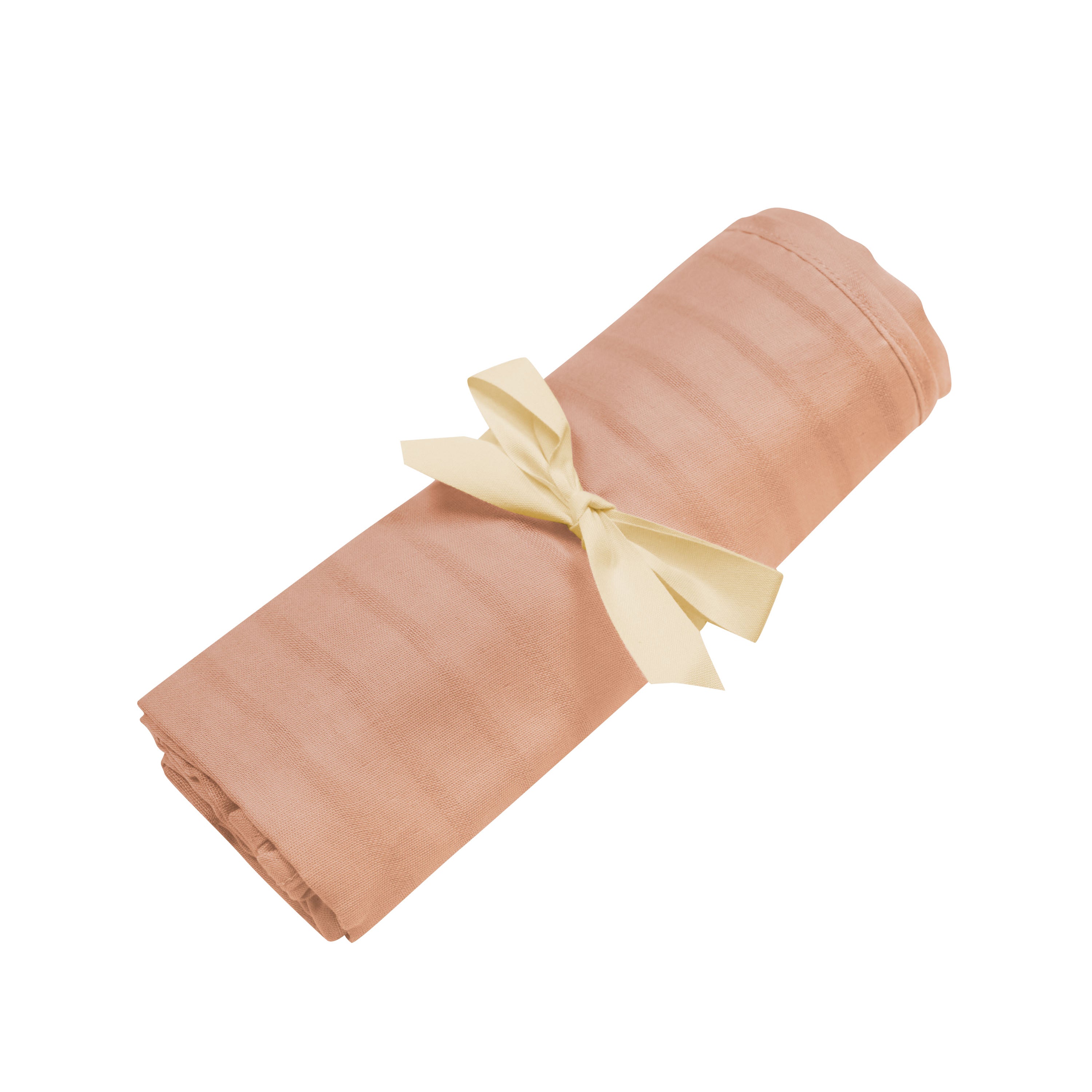 Soft Bamboo Muslin Swaddle Blanket - Breathable & Organic Baby Wrap for Newborns - Perfect for Swaddling, Nursing, and Stroller Use - Fawn Color