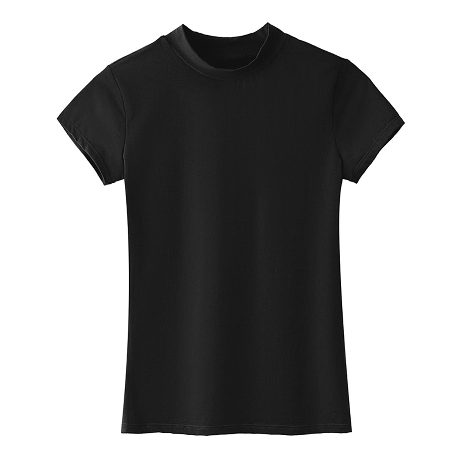 Lieson Women's Cotton Crewneck Short Sleeve T-Shirts - Loose Fit Casual Plain Tee for Everyday Wear, Workout & Lounge