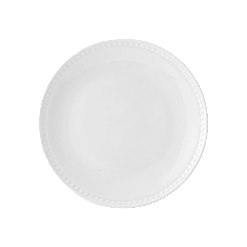 Loria Set of 4 Salad Plates - 7.5 Inch Porcelain Appetizer Dishes for Dinner Party, Wedding, Picnic & Home Decor | Elegant & Durable Dishware Set