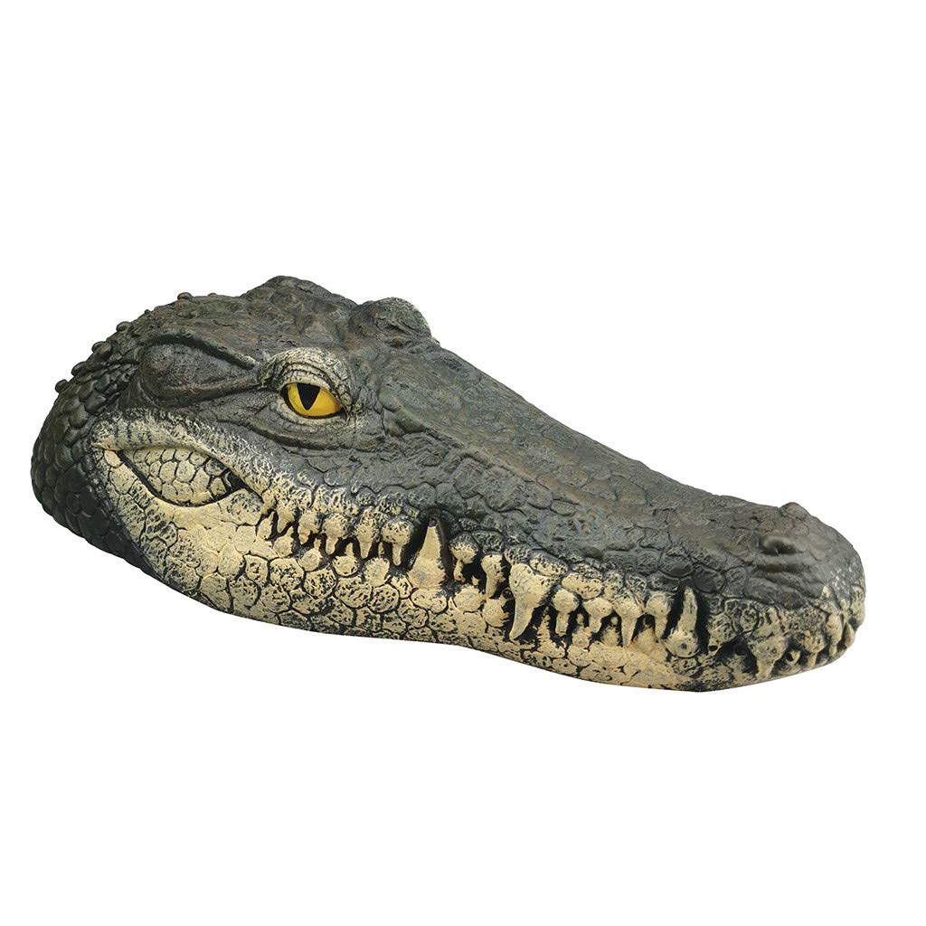 Realistic Floating Crocodile Head Decoy - Effective Goose Deterrent for Ponds, Lakes & Gardens - Waterproof Outdoor Animal Repellent Decor (Use for Pool Protection, Backyard Wildlife Control & Landscape Design)