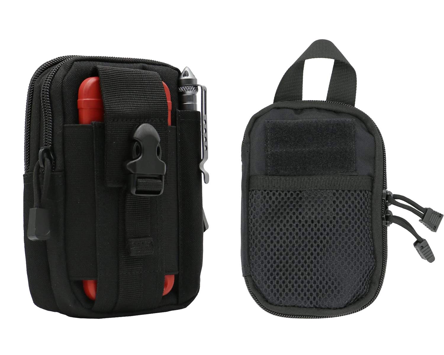 Tactical MOLLE Utility Pouch - Durable Black EDC Organizer for Military, Hiking & Outdoor Gear Storage | Perfect for Camping, Hunting & Survival Kits