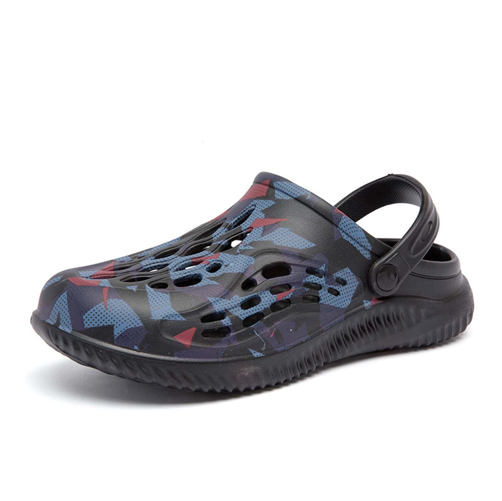 Men's Camouflage Garden Clogs - Lightweight Water Sandals with Slip-Resistant Rubber Sole for Outdoor Activities, Gardening, Beach & Pool Wear