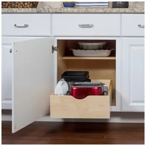 Base Cabinet Roll Out Drawer Organizer - Heavy Duty Kitchen Storage Solution for Pots, Pans & Utensils | Perfect for Pantry, Garage & Bathroom Organization