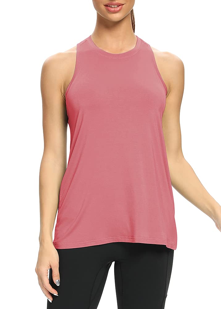 Women's High Neck Racerback Tank Tops - Loose Fit Workout & Yoga Shirts by Mippo | Perfect for Gym, Running, Yoga & Casual Wear