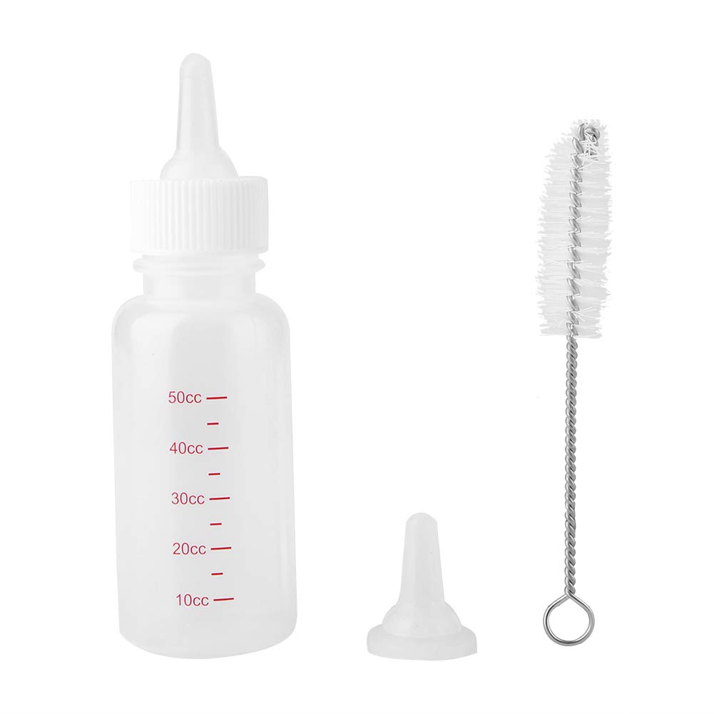 50ml Cat Nursing Bottle - Newborn Kitten & Puppy Feeding Bottle with Extra Nipples | Pet Care Supplies for Kittens, Puppies, Small Animals | Perfect for Orphaned Pets, Weaning, and Veterinary Use
