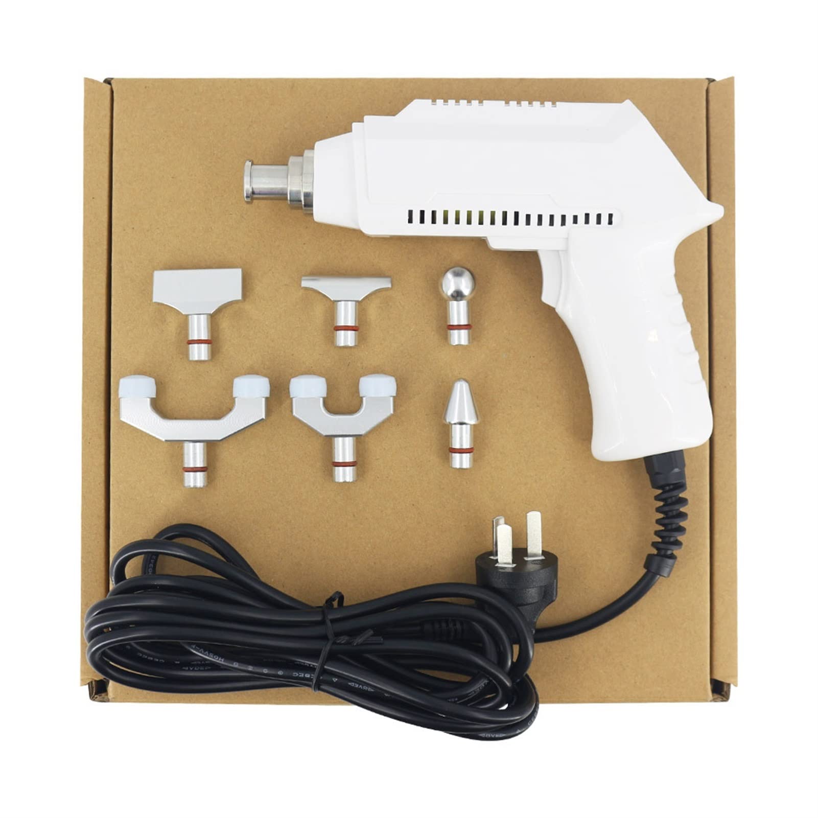 Professional Shockwave Massager - 1500N Deep Tissue Percussion Therapy Gun for Pain Relief, Muscle Recovery & Relaxation | Portable Chiropractic Electric Massage Gun for Athletes, Fitness Enthusiasts & Home Use (White, Carton Packaging) - Perfect for Post-Workout Recovery, Chronic Pain Management & Stress Relief