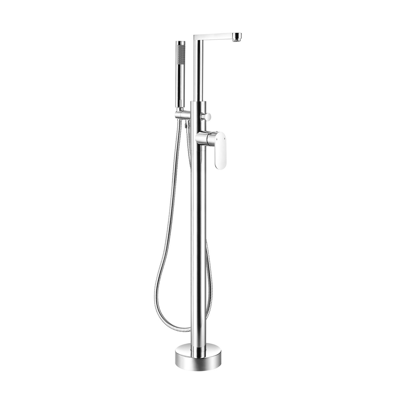 DAX 808 CR Freestanding Hot Tub Filler with Hand Shower & Square Spout - 40.5