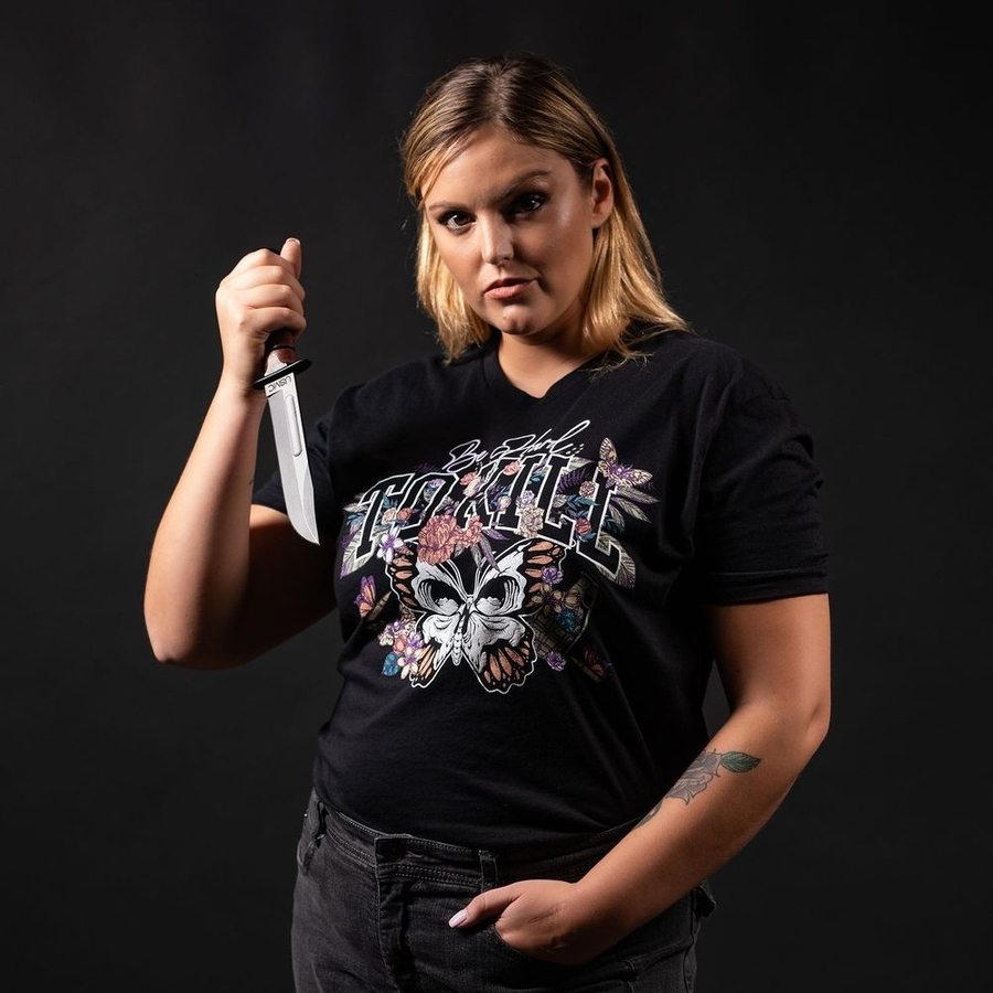 Women's Hard To Kill Boyfriend Fit T-Shirt - Black | Comfortable Oversized Tee for Casual Wear, Gym & Lounge