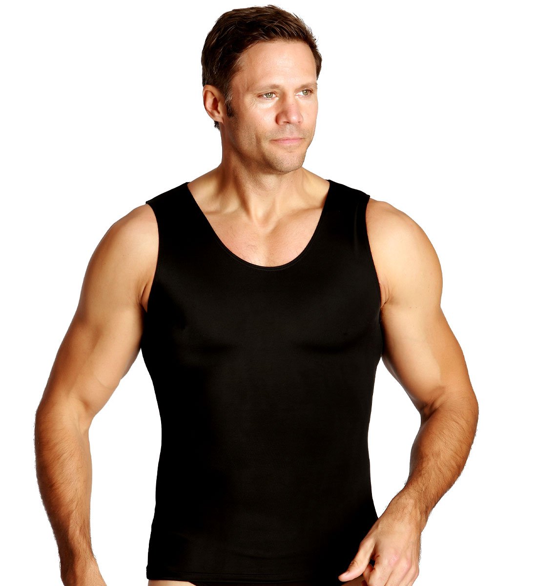 Insta Slim ISPRO Slimming Muscle Tank Top - Men's Compression Shapewear Shirt for Workout & Gym | Made in USA | Breathable & Comfortable for Daily Wear & Fitness Training