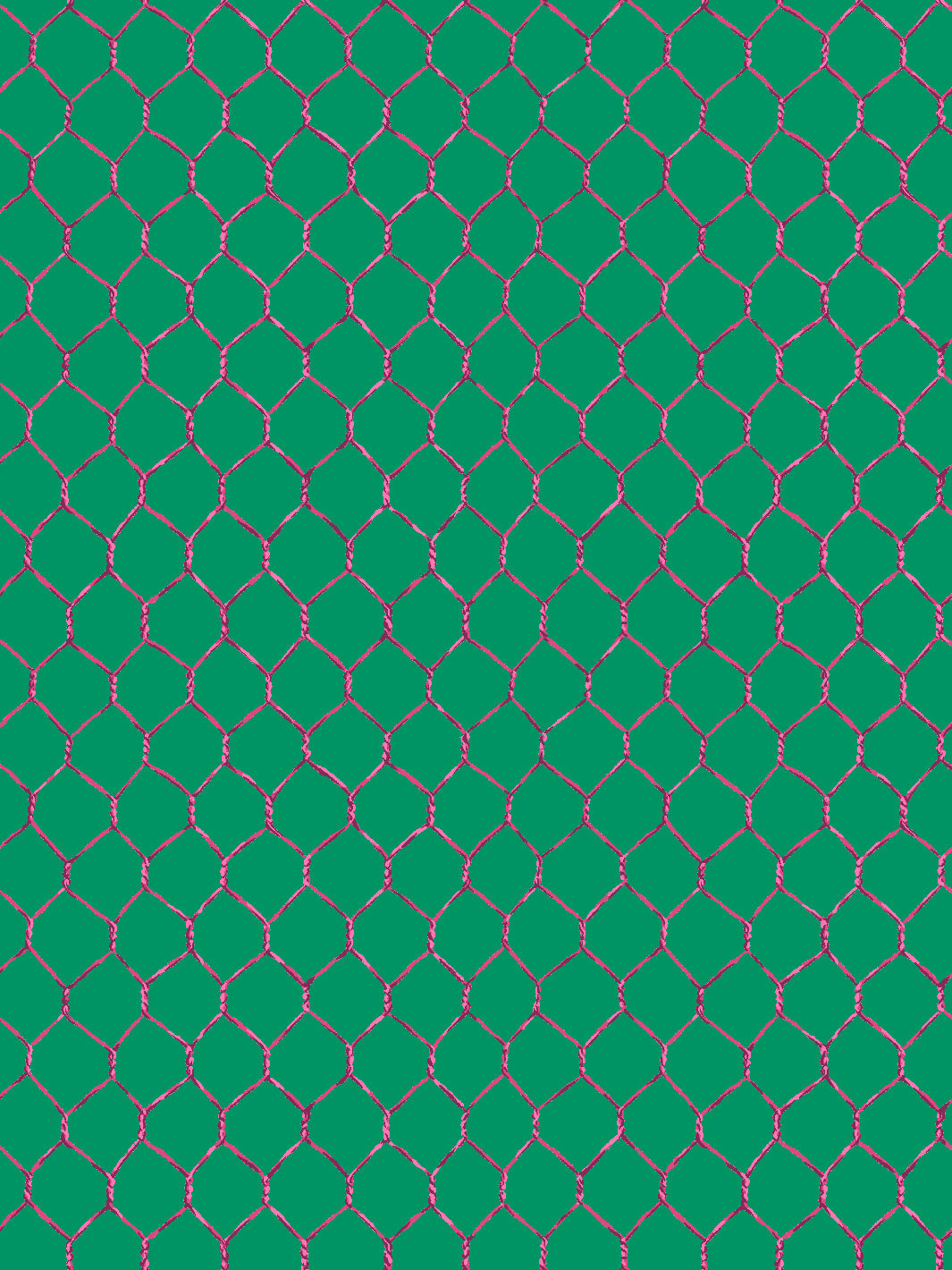 Evelyn's Chicken Wire Wallpaper by Sarah Jessica Parker - Raspberry on Emerald Green Vintage Floral Peel & Stick Wallpaper for Farmhouse, Bedroom, and Kitchen Decor