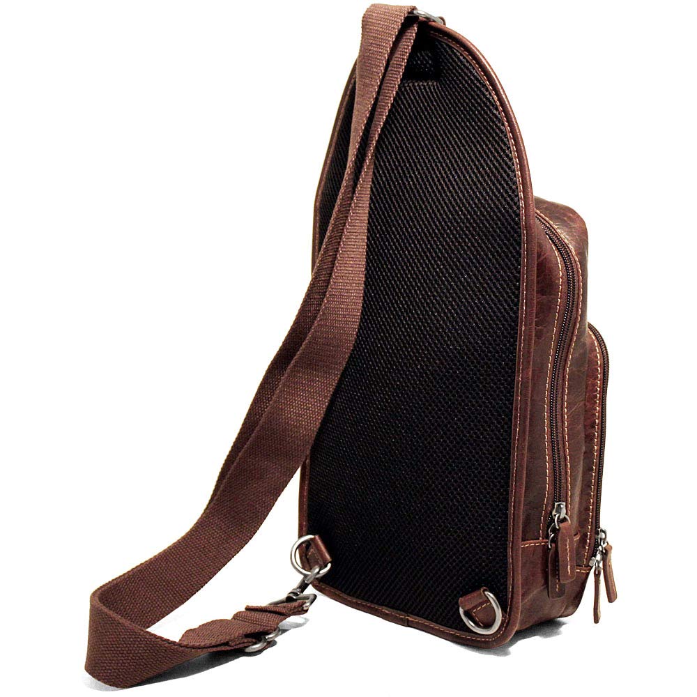 Voyager Sling Bag #7582 (Brown) - Crossbody Chest Shoulder Bag for Men & Women - Perfect for Travel, Hiking, Cycling & Everyday Use