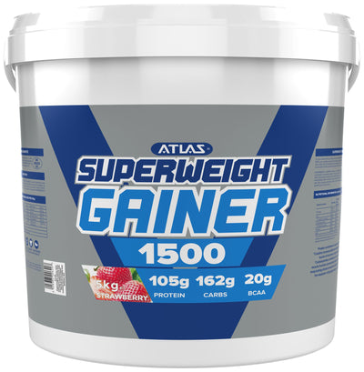 Atlas Superweight Gainer 1500 - High Calorie Weight Gain Protein Powder for Muscle Building & Mass Gain - Perfect for Bodybuilders, Athletes & Fitness Enthusiasts