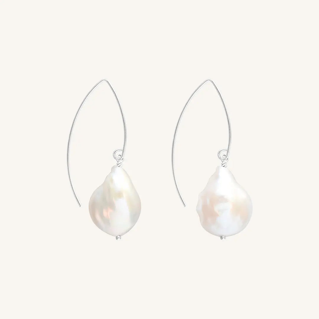 Exquisite Keshi Pearl Earrings for Women – Natural Cultured Pearls, Hypoallergenic, Elegant Jewelry Gift for Wedding, Party & Everyday Wear