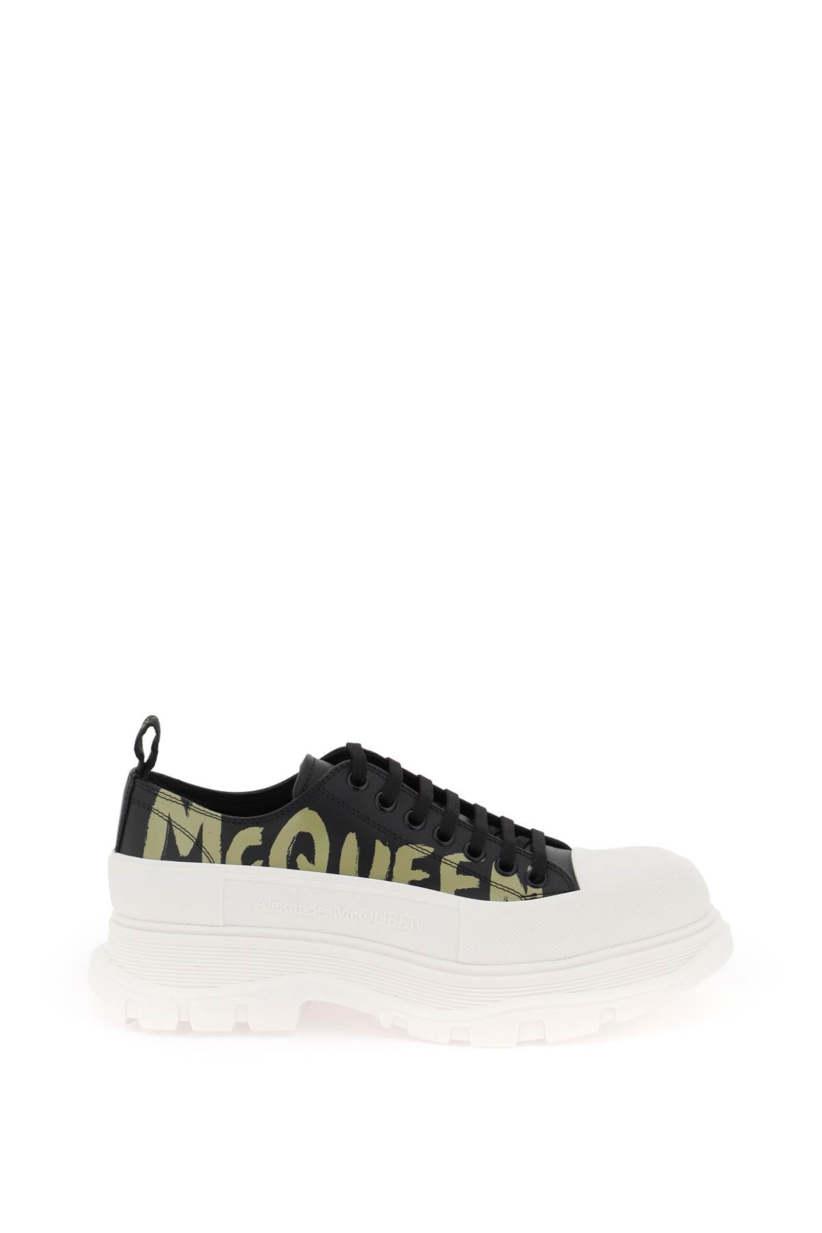 Alexander McQueen Tread Slick Sneakers with Graffiti Logo - Stylish Designer Shoes for Men & Women | Perfect for Streetwear, Casual Outfits & Fashion Events