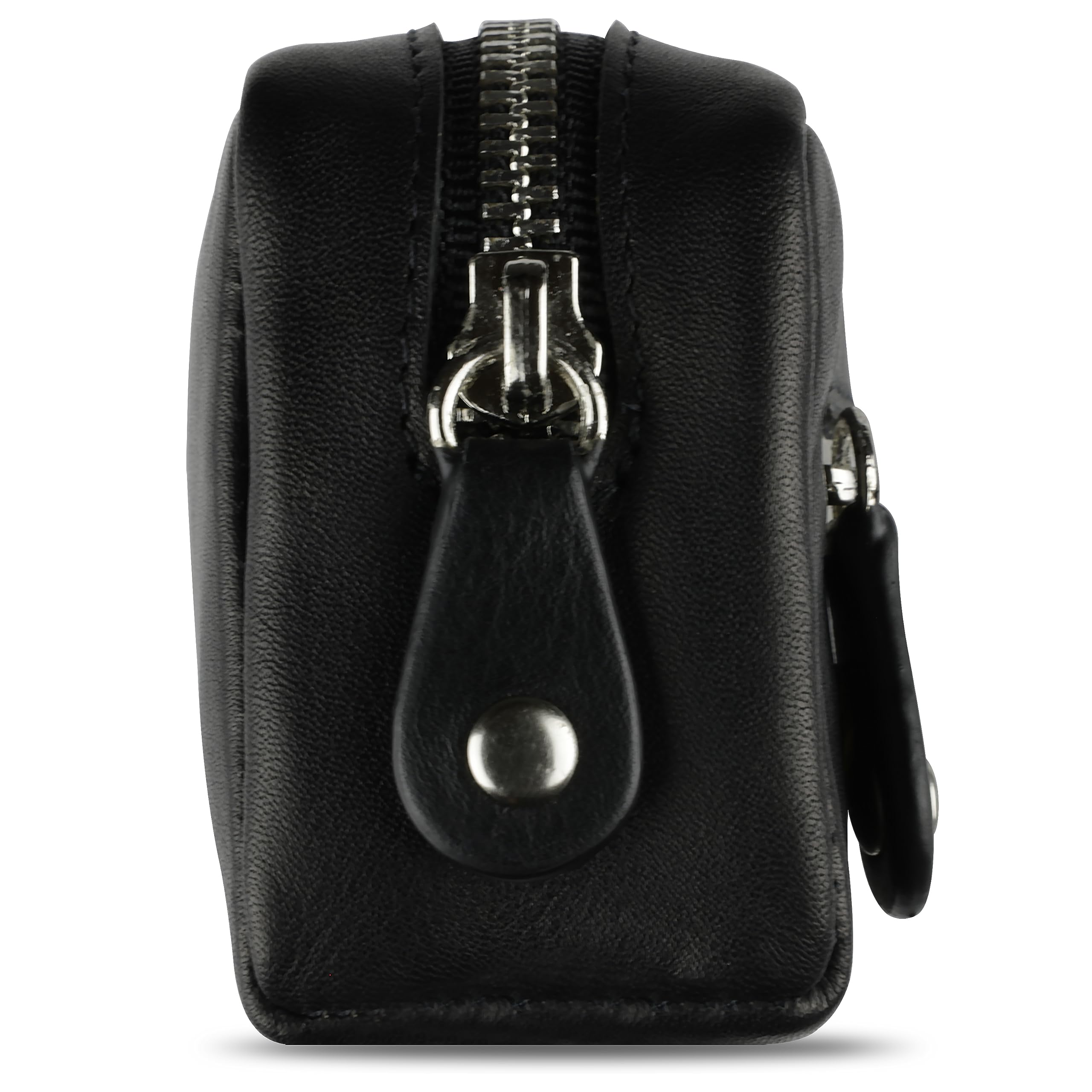 Bugatti Simbiosi Genuine Leather Key Wallet (11.5cm) - Premium Black Organizer for Keys & Cards | Perfect for Travel, Office & Everyday Use