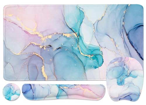 4 Pcs Blue Marble