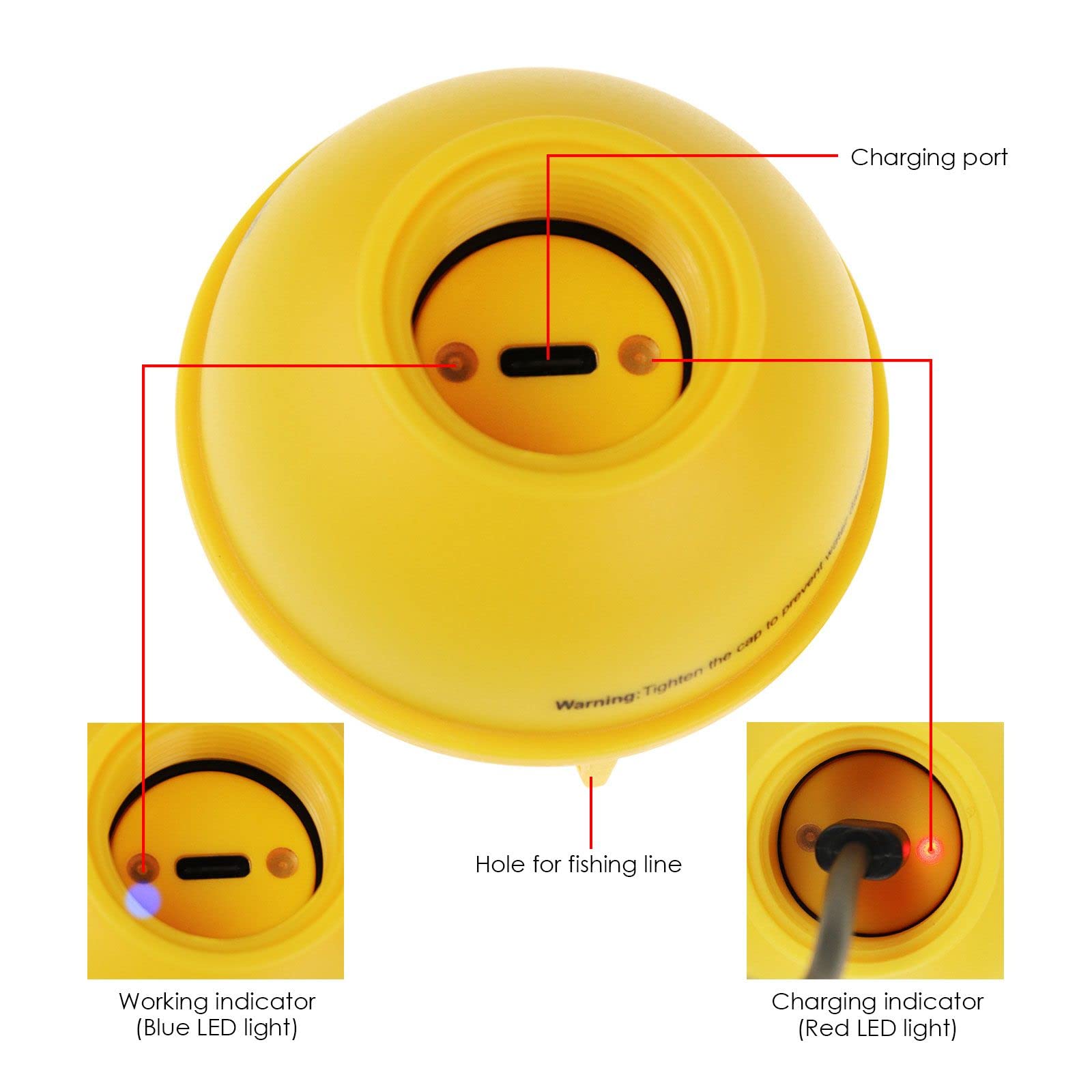 Portable Wireless Fish Finder with Sonar Sensor - 147ft Depth Detection, Rechargeable Kayak Fishing Accessories for Sea, Ice & Boat Fishing | Perfect for Kayak Anglers, Ice Fishermen & Offshore Boating