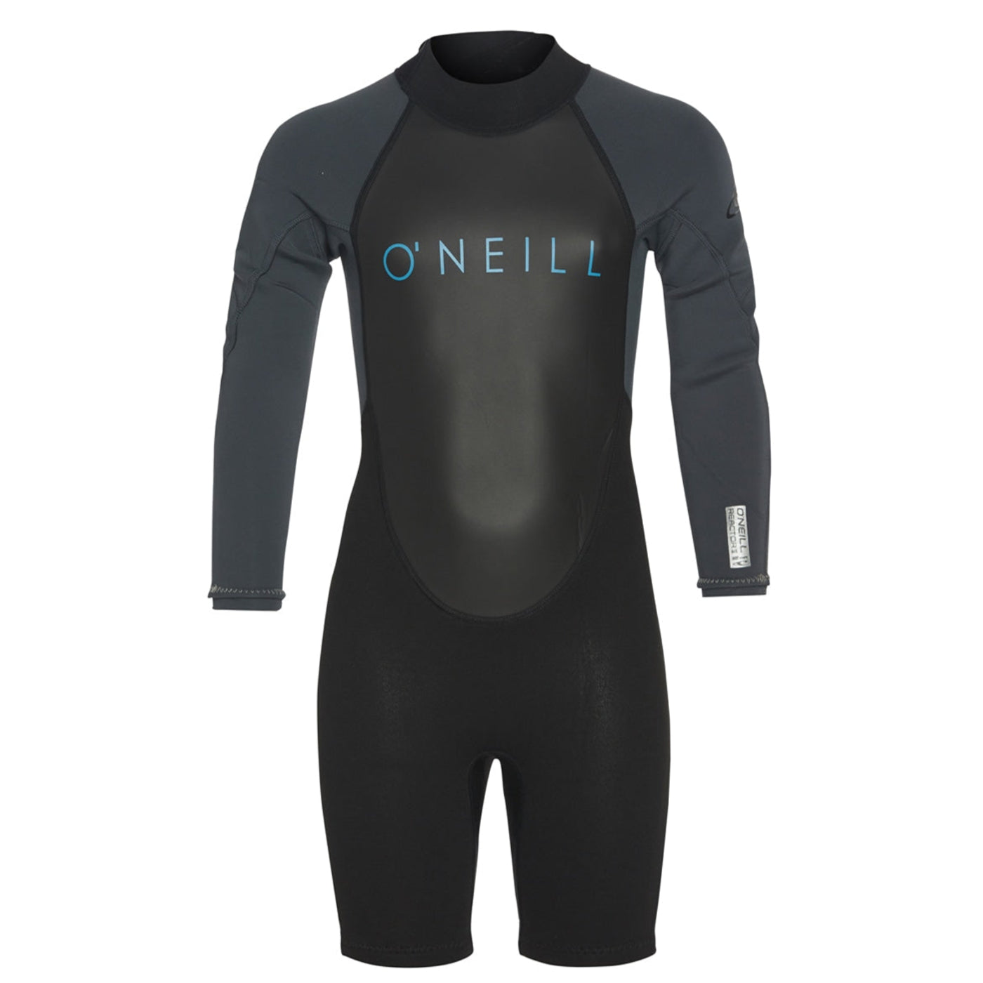 O'Neill REACTOR 2 Youth 2mm Back Zip Long Sleeve Spring Wetsuit - Black/Graphite for Surfing, Diving & Water Sports