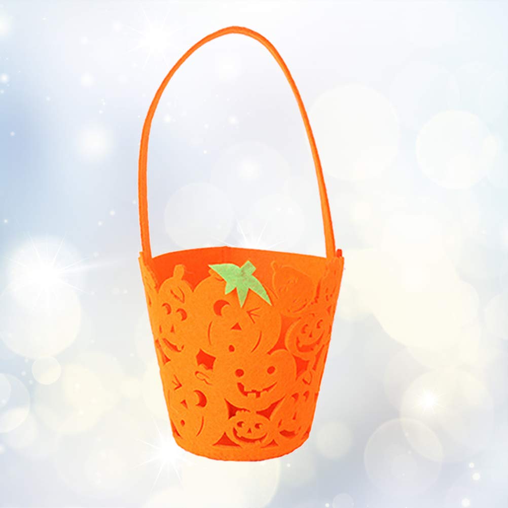 Halloween Candy Bucket - Pumpkin Trick or Treat Tote Bag with Hollow Out Design for Halloween Party Favors, Trick-or-Treating & Prom Props - Perfect for Kids Costume Accessories & Candy Collection