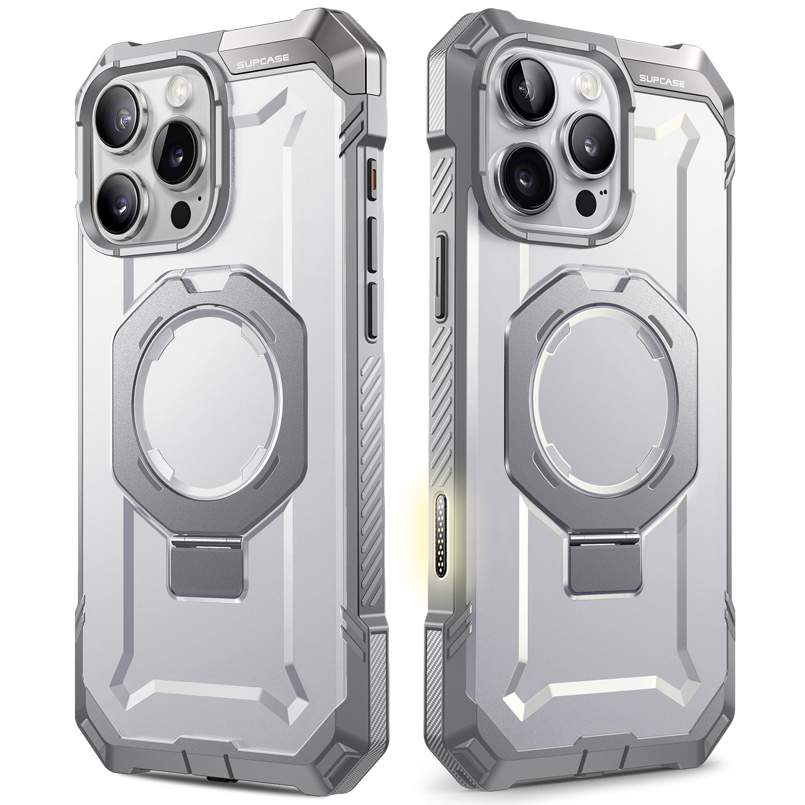 iPhone 16 Pro Max Case with MagSafe - 6.9 Inch Shockproof Protective Cover, UB Grip & Camera Control Button - Perfect for Outdoor Adventures, Travel & Daily Use (White)