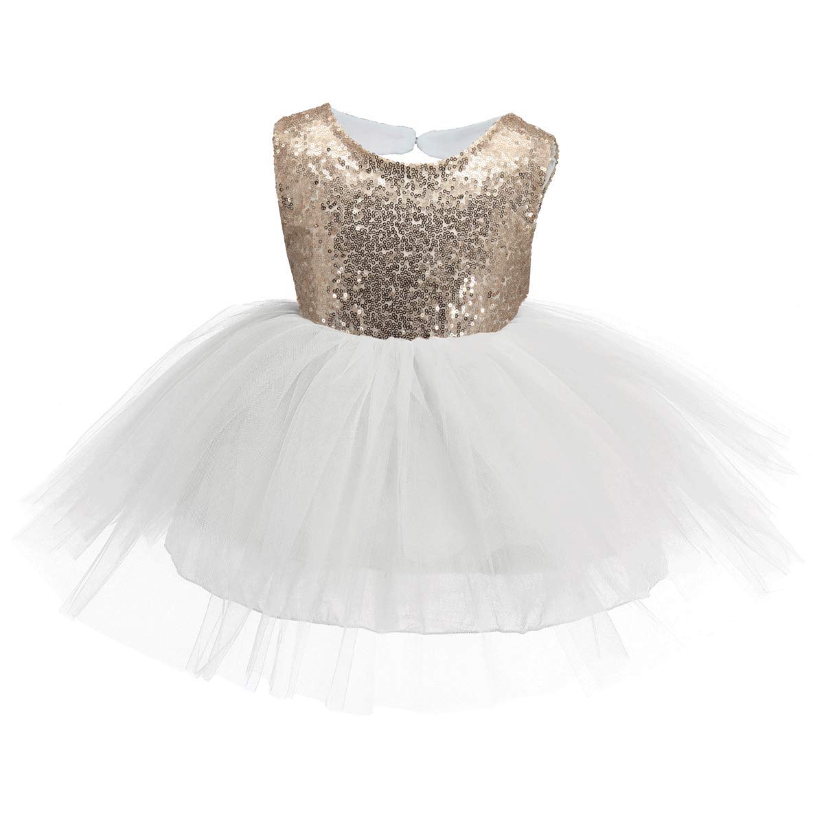 Princess Tulle Tutu Dress for Girls - Sequin Backless Lace Flower Baby Dress for Wedding, Pageant & Party (Newborn to 7 Years) - Perfect for Birthday Celebrations, Photo Shoots & Special Occasions
