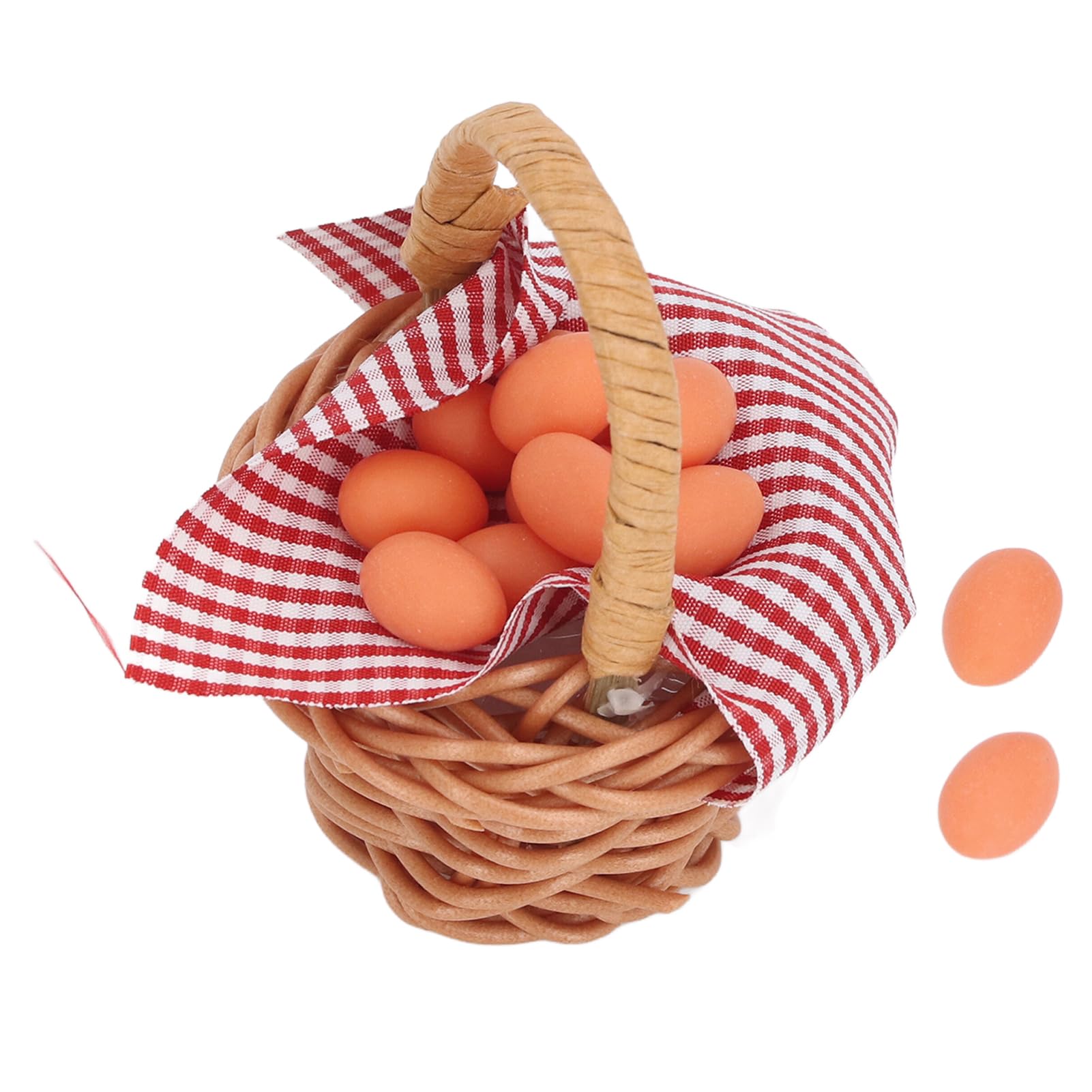 1:12 Scale Miniature Dollhouse Easter Basket with Chocolate Bunny - Perfect for Home Office Decor, DIY Dollhouse Accessories, and Easter Themed Displays