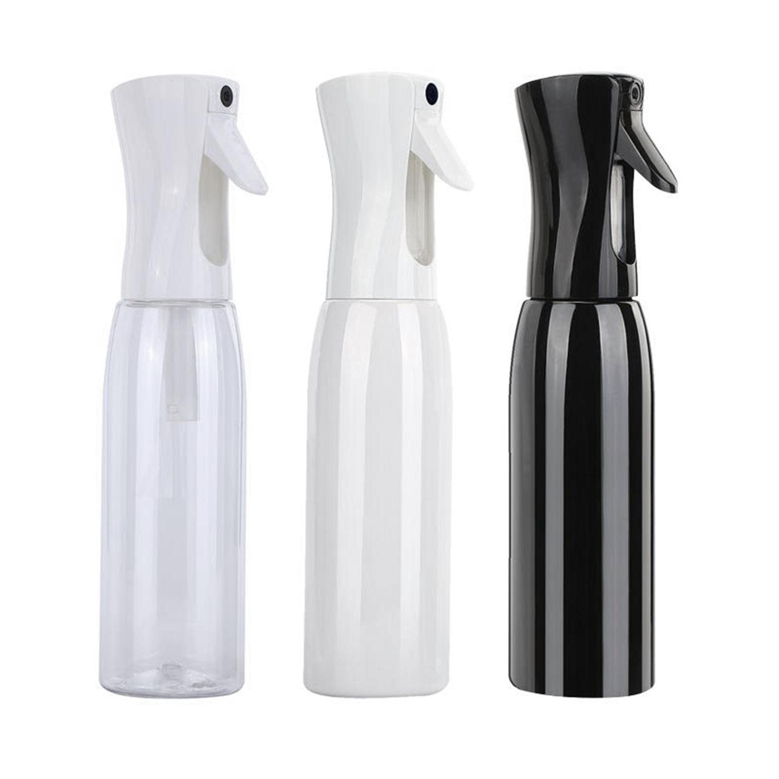 VMS INDIA 500ml Continuous Spray Bottle - Hair Styling, Salon, Barber, Gardening, Cleaning, Plant Misting - Durable Black Plastic Water Sprayer for Home & Professional Use
