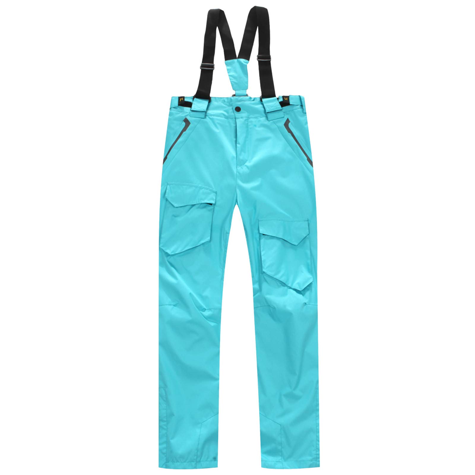 Women's Insulated One-Piece Bib Overalls - Solid Color Suspenders Jumpsuit Romper with Long Pants for Work, Outdoor Activities & Winter Fashion