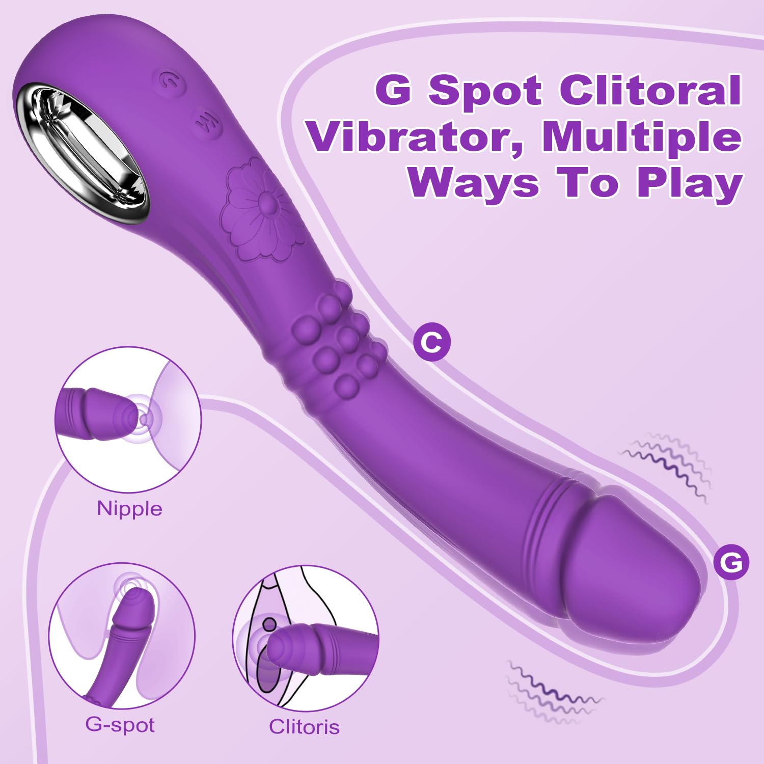 Premium G-Spot Vibrator for Women - 10 Powerful Vibration Modes & Super Click Mode, IRKEAC Nipple and Clit Stimulator, Adult Sex Toy for Solo Play and Couples (Purple) - Perfect for Intimate Pleasure and Spicing Up Your Sex Life