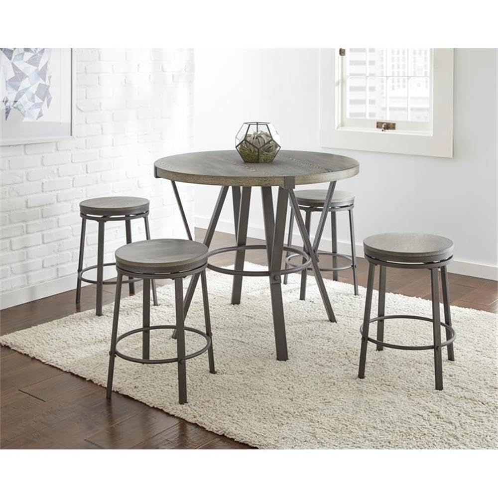 Steve Silver Furniture Portland 5-Piece Counter Table Set - 42