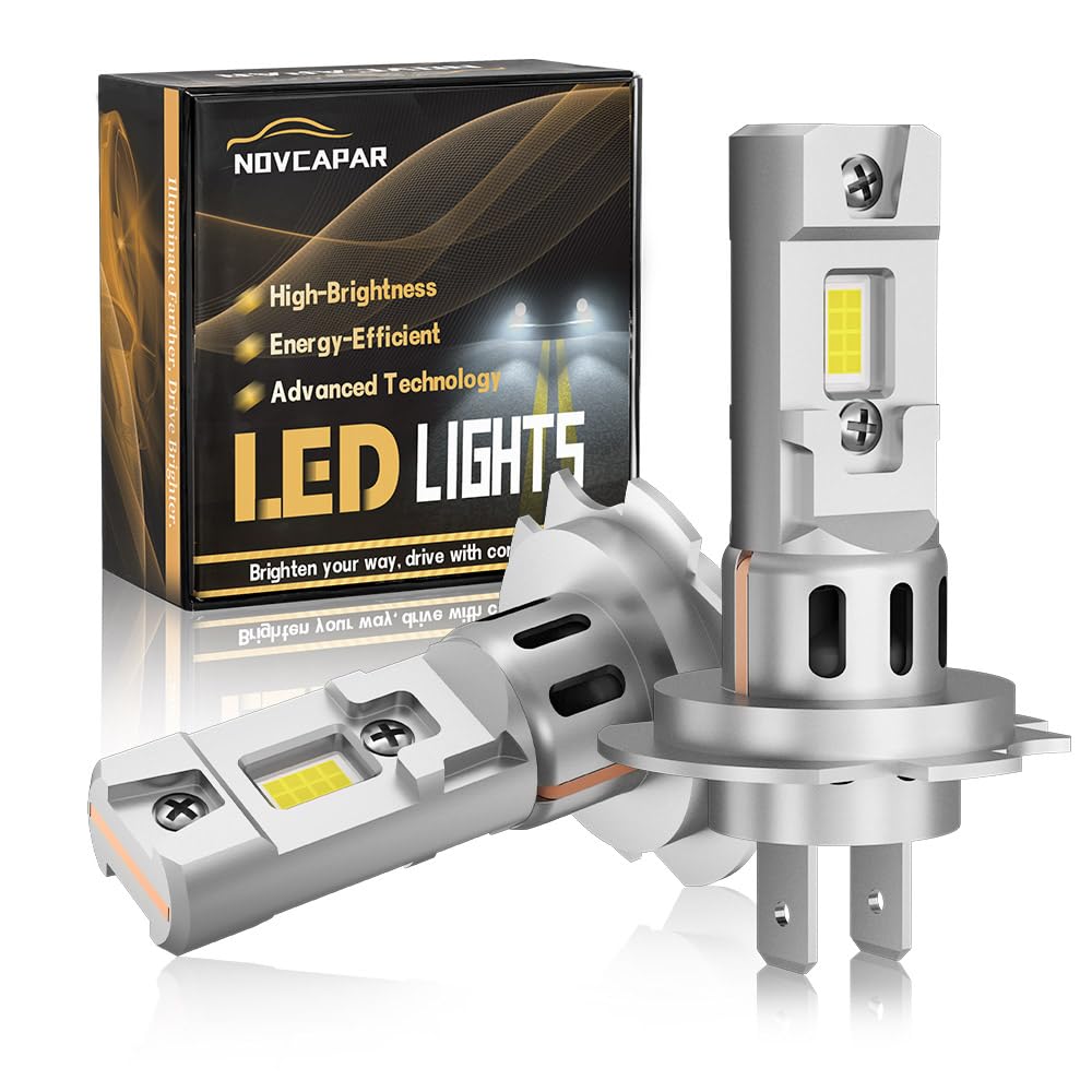 H7 LED Bulbs 30000LM Super Bright - High/Low Beam 6500K Cool White - 150W with Cooling Fan - No Adapter Needed - 1:1 Mini Size - Plug & Play - H7 LED Fog Light Bulbs (Pack of 2) - Perfect for Cars, Trucks, SUVs & Motorcycles - Upgrade Your Night Driving Safety