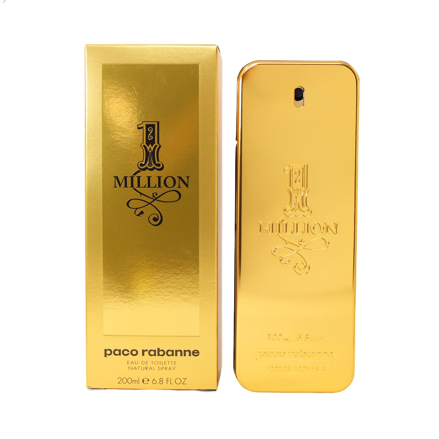 Paco Rabanne 1 Million Eau de Toilette Spray for Men - 6.7 oz / 200 ml - Luxury Cologne with Fresh & Spicy Scent - Perfect for Date Night, Parties & Special Occasions