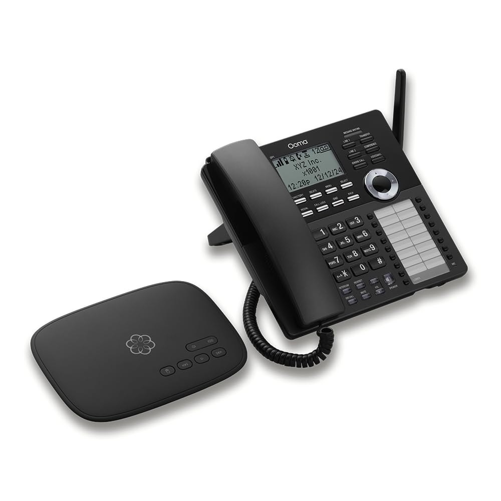 Ooma Telo VoIP Home Office Phone System - Free Internet Phone Service with Business Desk Phone | Affordable Landline Replacement | Unlimited Nationwide Calling | Mobile App for On-the-Go Calls | Perfect for Remote Work & Small Business Communication