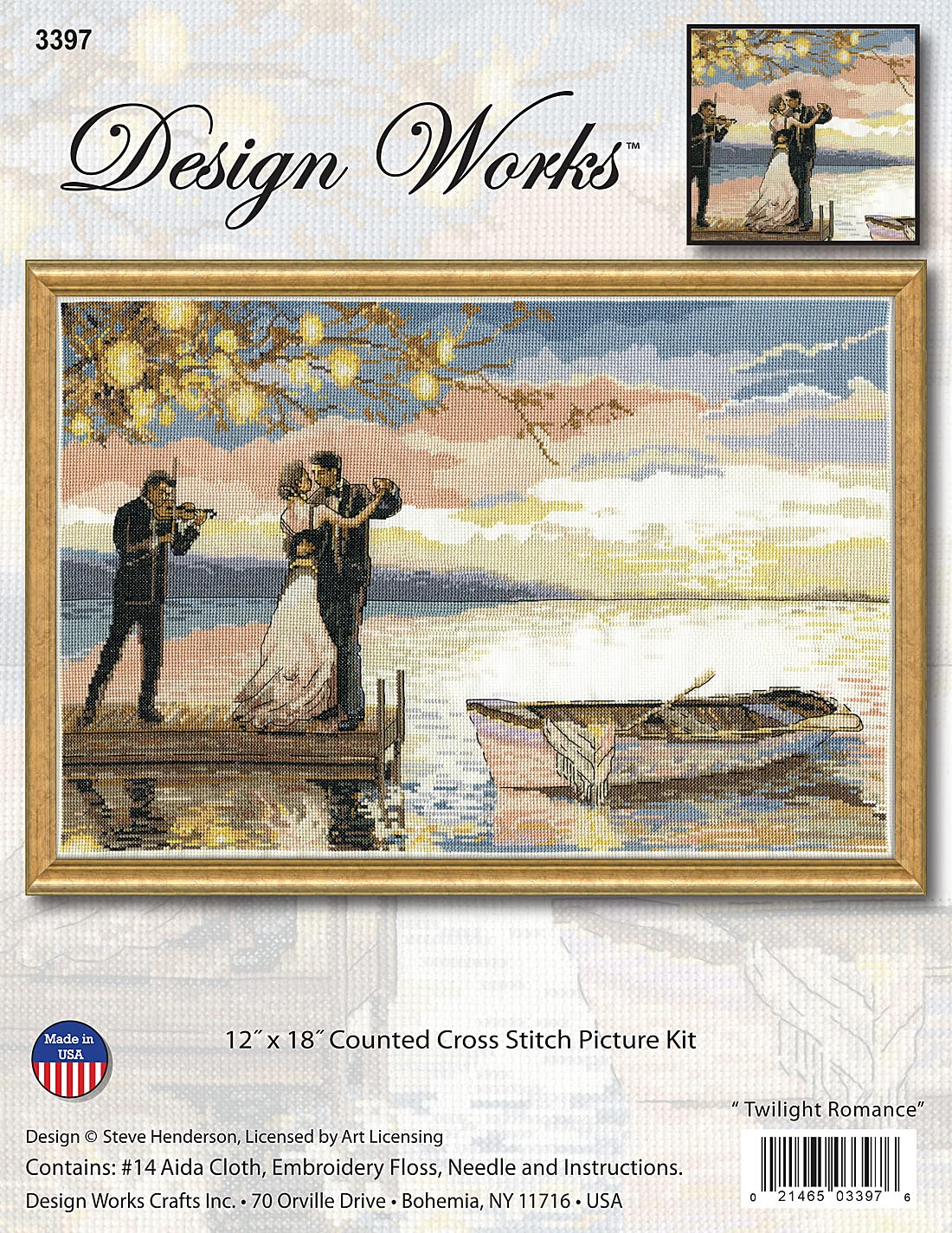 Twilight Romance Counted Cross Stitch Kit - DIY Embroidery Kit for Beginners & Adults - Home Decor, Wall Art, Gift Idea for Craft Lovers